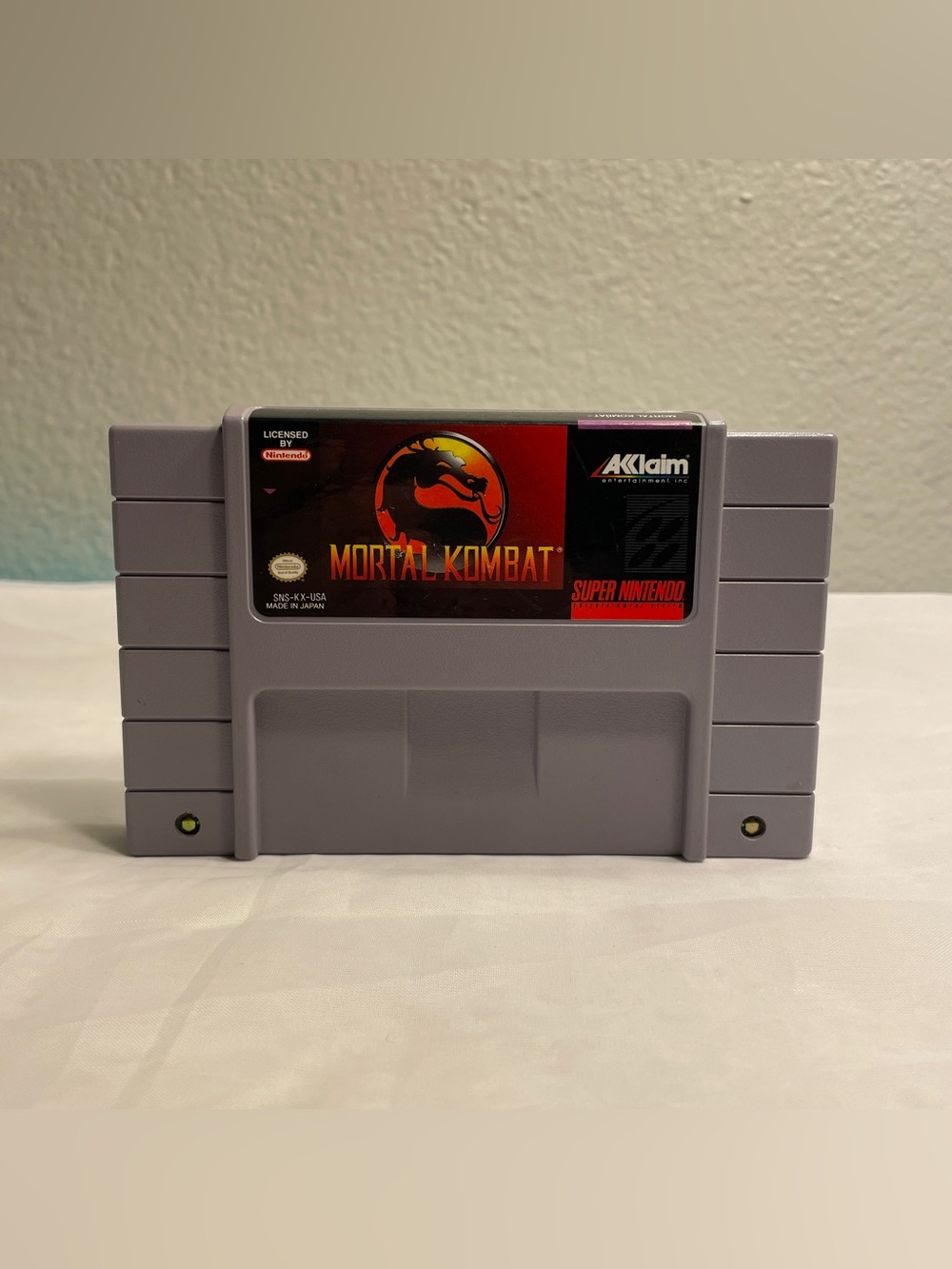 Mortal Kombat SNES Super Nintendo 1992 Authentic Cartridge Tested & Works